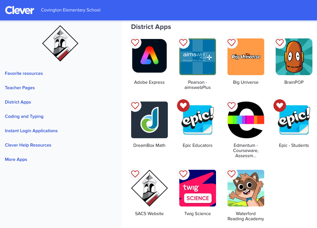 sacs district clever apps